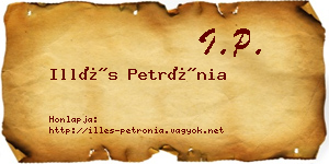 Illés Petrónia névjegykártya